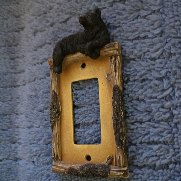 Bear-Themed Light Switch Cover Set - Black and Brown - Picture 7 of 15